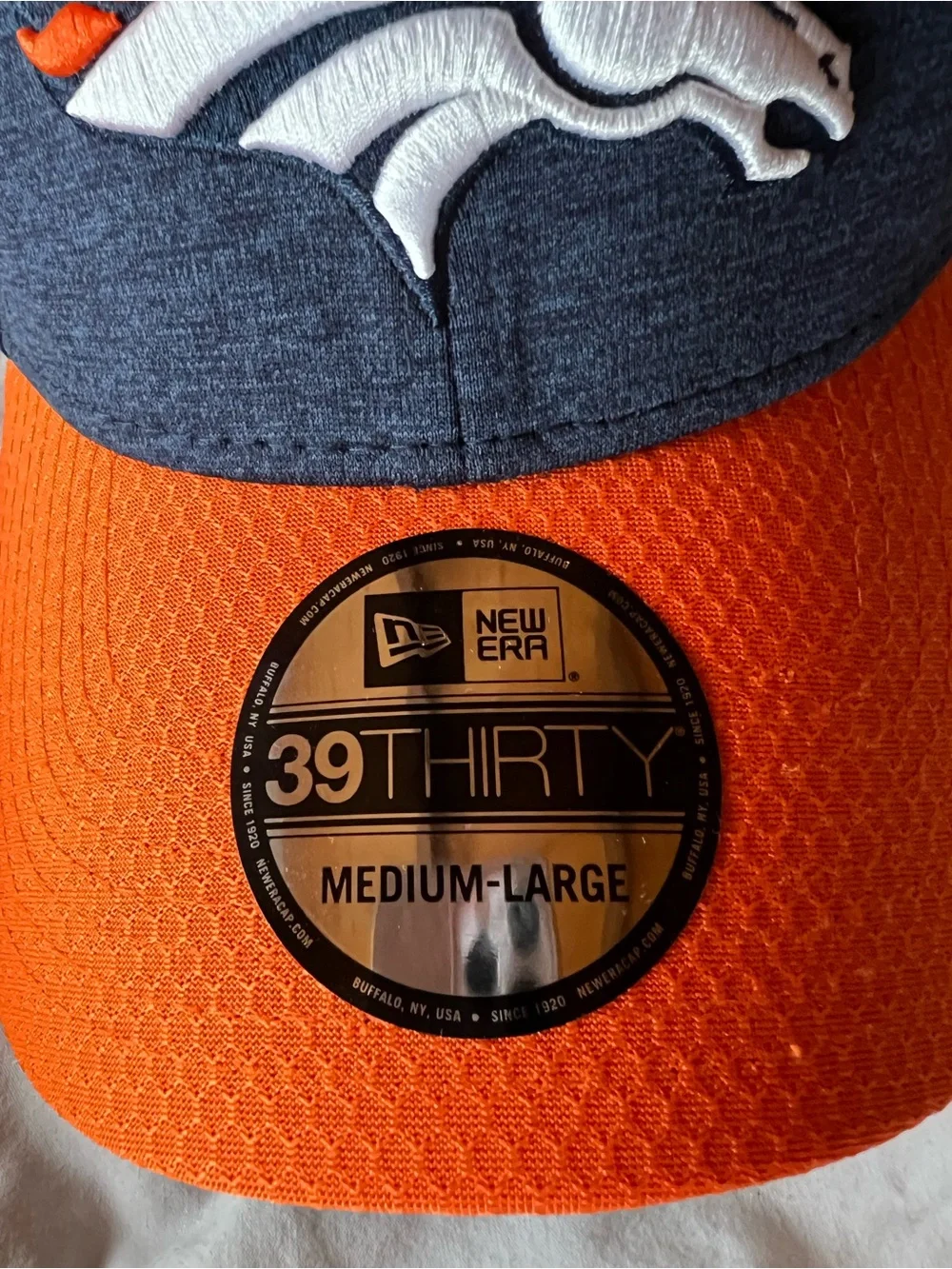 New Era NFL Denver Broncos Navy and Orange Broncos Stretch-Fit Hat
